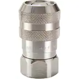 派克FS 系列快換陰接頭 - 使用化學兼容性強的316不銹鋼材料生產體系，無溢流型，承壓可達2000 psi