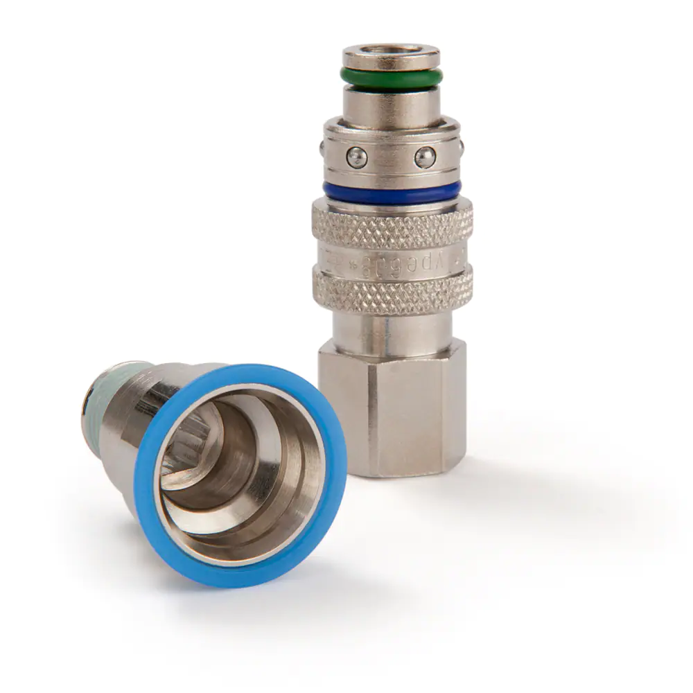 派克608/612系列快換接頭效果，符合法國(guó)標(biāo)準(zhǔn)結(jié)構(gòu)