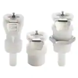 派克PPA系列快換陰接頭-獨特的按鈕(金屬按鈕)設計,使用熱塑材料(乙縮醛&不銹鋼),承壓可從真空至120psi 